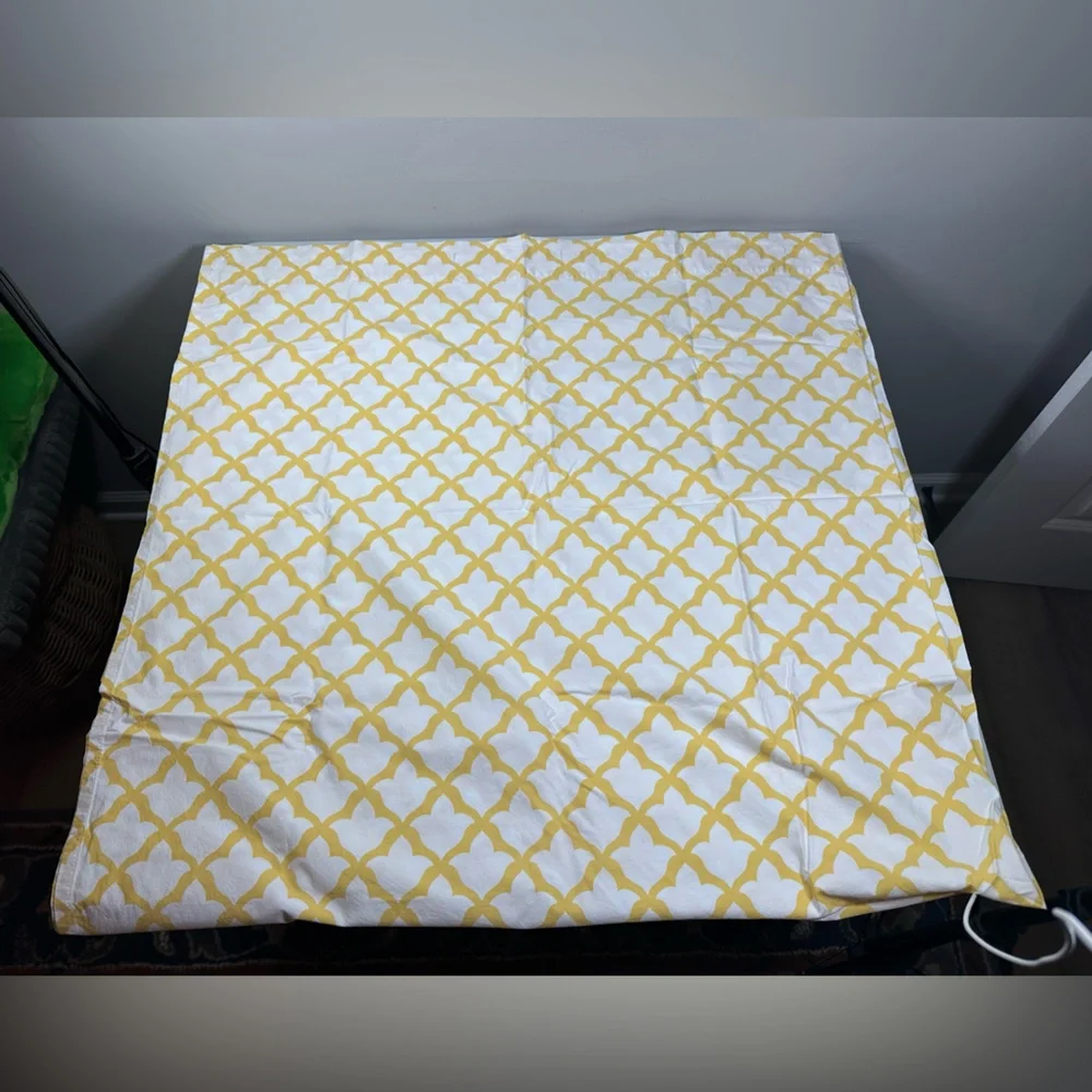 Pottery Barn Marlo Marigold Trellis Print Cotton Shower Curtain